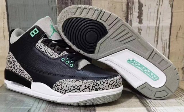 Air Jordan 3 Cement Green Glow [Cheap Jordans Shoes 3 72]